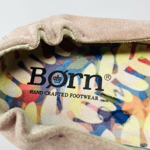 BORN 8.5 Pink Castries Suede Slip On Comfort Espadrilles Boho Chic Casual Loafer - Picture 14 of 16